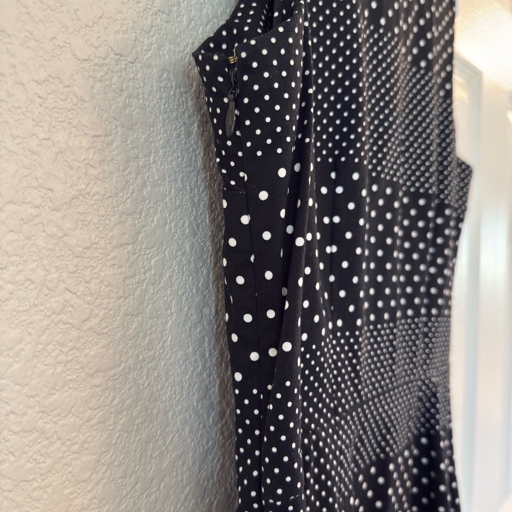 Tommy Hilfiger Black Dress with White Polka Dots
